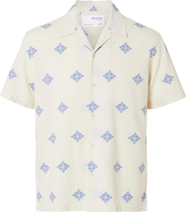 Selected Homme Print Baumwoll Kurzarmhemd (S)