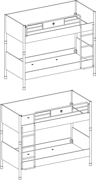 Actual product image Cilek Bunk bed White 90x200cm (90 x 200 cm)