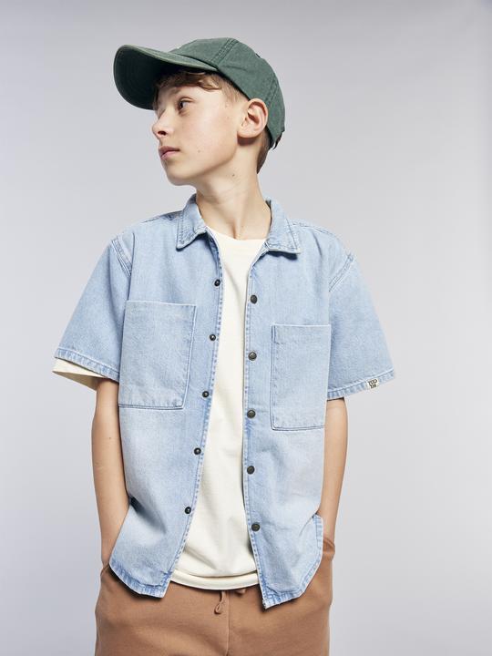 Actual product image Jonen Jungen Kurzarm-Hemd aus Light-Denim (128)