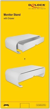 Image du produit Delock 18324 Support de table pour écran plat Autoportant Blanc