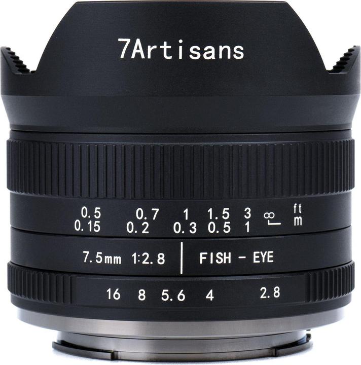 Actual product image 7artisans Fixed Focal Length 7.5mm F/2.8 Fisheye Mark II - Canon RF (Canon RF, APS-C / DX)