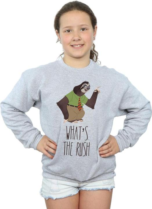 Actual product image Disney Girls Zootropolis What's The Rush Sweatshirt (116)