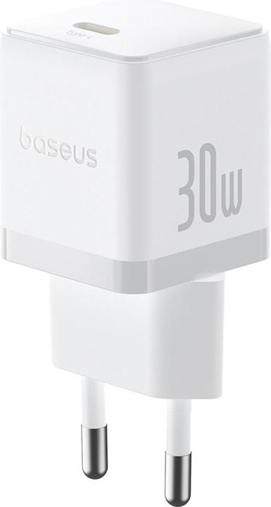Produktbild Baseus - Wall Charger Palm (P10111605213-00) - Fast Charger, Type-C, PD 30W, 5V/3A- Moon White (30 W)