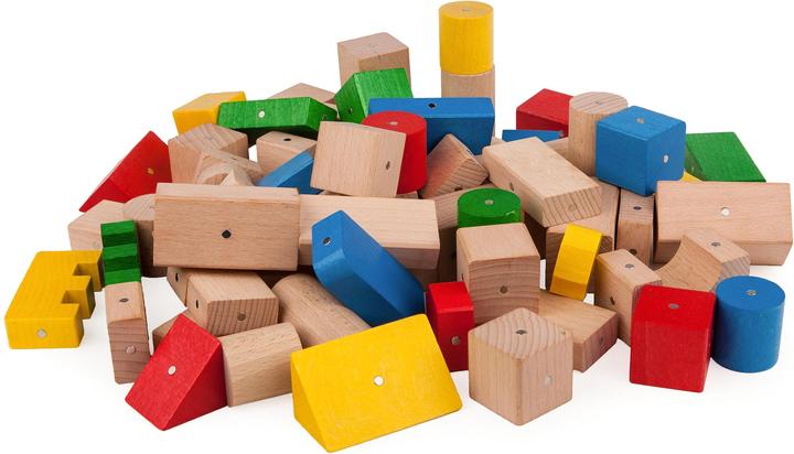 Actual product image Kooglo Magnetic Wooden Blocks Basic Colour