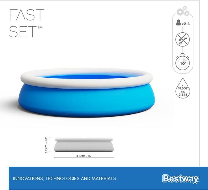 Produktbild Bestway Fast Set Pool Set 457x122cm (Ø 457 x 122 cm)