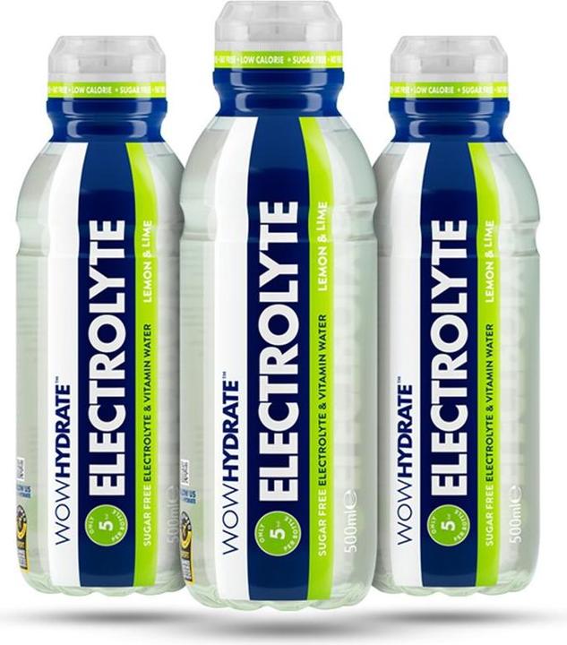Actual product image Wow Hydrate Electrolyte Water (12 x 500ml) (Lemon, 12 x)