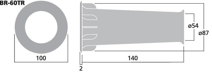 Actual product image Monacor Bass-reflex tube