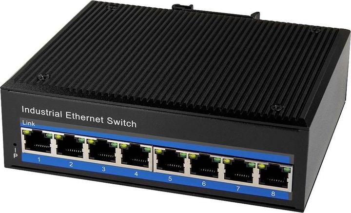 Produktbild LogiLink NS203 Industrieller Gigabit Ethernet Switch 8-Port 10/100/1000 Mbps Hutschienenmontage (8 Ports)