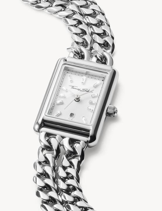 Image du produit Thomas Sabo Damenuhr rechteckig silberfarben (Montre analogique)