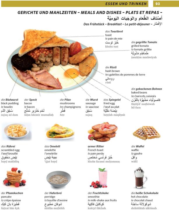 Actual product image Grosses Bildwörterbuch Arabisch - Deutsch + Englisch und Französisch (German, English, French, Arabic, 2019)