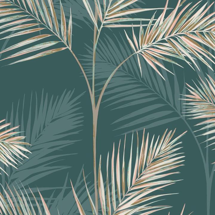 Actual product image Fine Decor South Beach Palm Leaf Wallpaper (53 x 1000 cm)