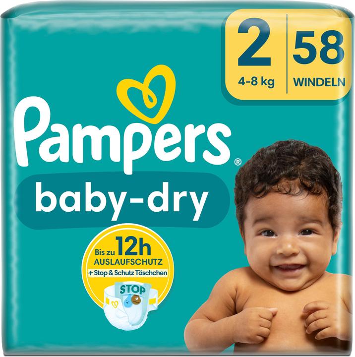Actual product image Pampers Baby-Dry (Size 2, Pack, 58 Piece)