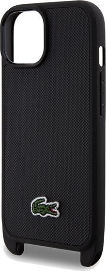 Produktbild Lacoste LCHCP15SSPVCK iPhone 15 / 14 / 13 6.1" czarny/black hardcase Iconic Petit Pique Crossbody (Apple iPhone 15)