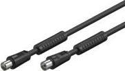 Actual product image Good Connections Antenna cable with sheath current filter, double shielding, black, 2.5m, ® (85 dB, Antenna cable)