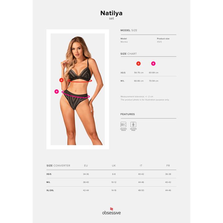 Image du produit Obsessive Ensemble Natilya - Noir (M/L)