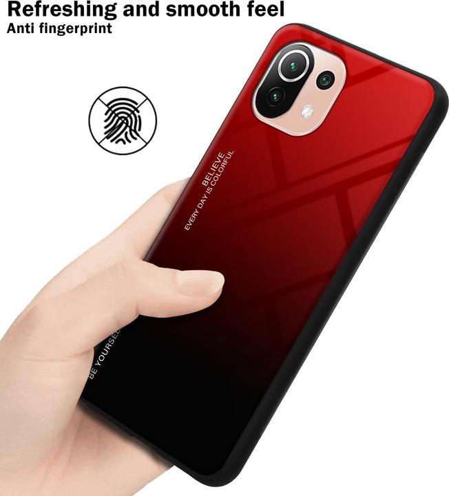 Produktbild Cadorabo TPU 2 Farben Glas Hülle (Xiaomi Mi 11 Lite, Xiaomi Mi 11 Lite 5G)