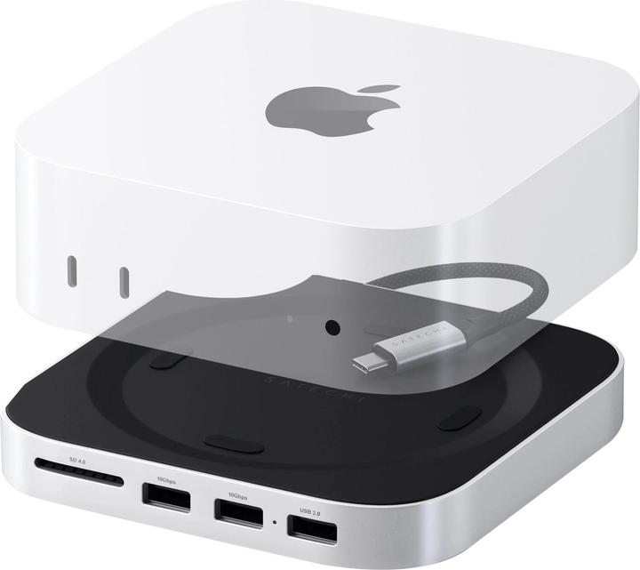 Immagine prodotto Satechi Mac Mini M4 Stand & Hub with SSD Enclosure (USB-C, 5 Porti)