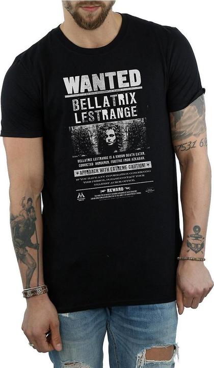 Actual product image Mens Bellatrix Lestrange Wanted Poster Cotton T-Shirt (S)