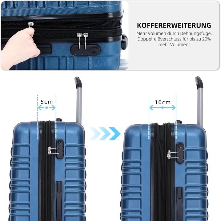 Produktbild Beibye Erweiterbarer Hartschalenkoffer (45 l, Handgepäck (bis 50l))