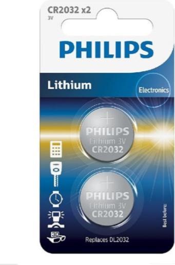 Produktbild Philips CR2032P2/01B (2 Stk., CR2032, 210 mAh)
