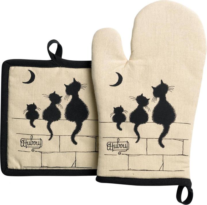 Winkler set gant/manique - 3 chats dubout (Hülle 100% Baumwolle Füllung 100% Füllung Baumwolle)