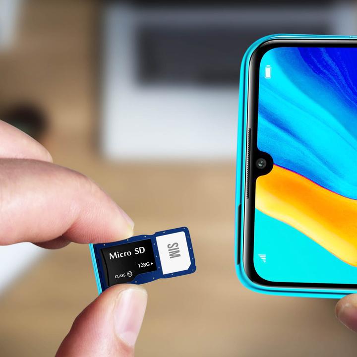 Actual product image Clappio Nano sim card holder, micro SD holder spare part for Huawei P30 Lite blue (SIM holder, Huawei P30 Lite)