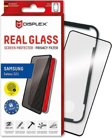 Produktbild Displex Real Glass, Privacy Full Cover Panzerglas (1 Stück, Samsung Galaxy S21 5G)