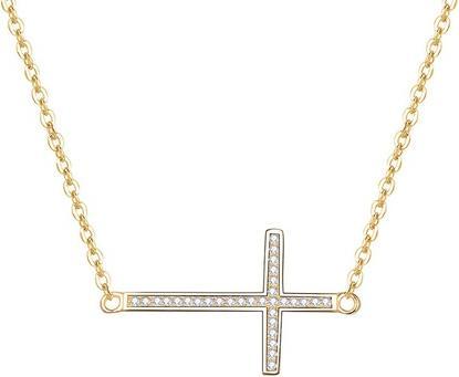 Produktbild Beneto Gold plated silver necklace with cross AGS196 / 47-GOLD (L)