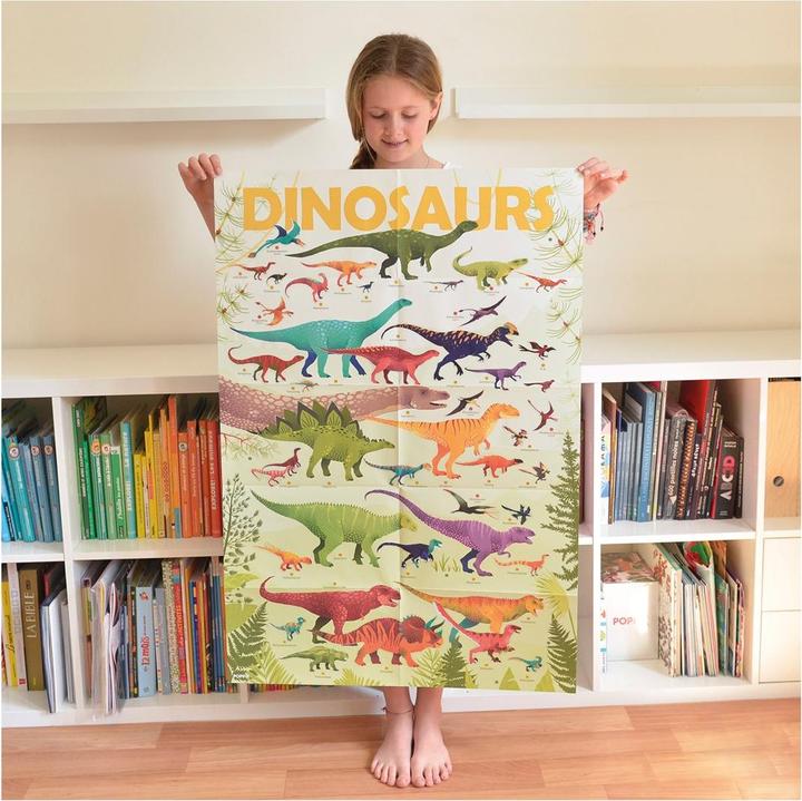 Actual product image Poppik Sticker Learning Poster Dinosaur