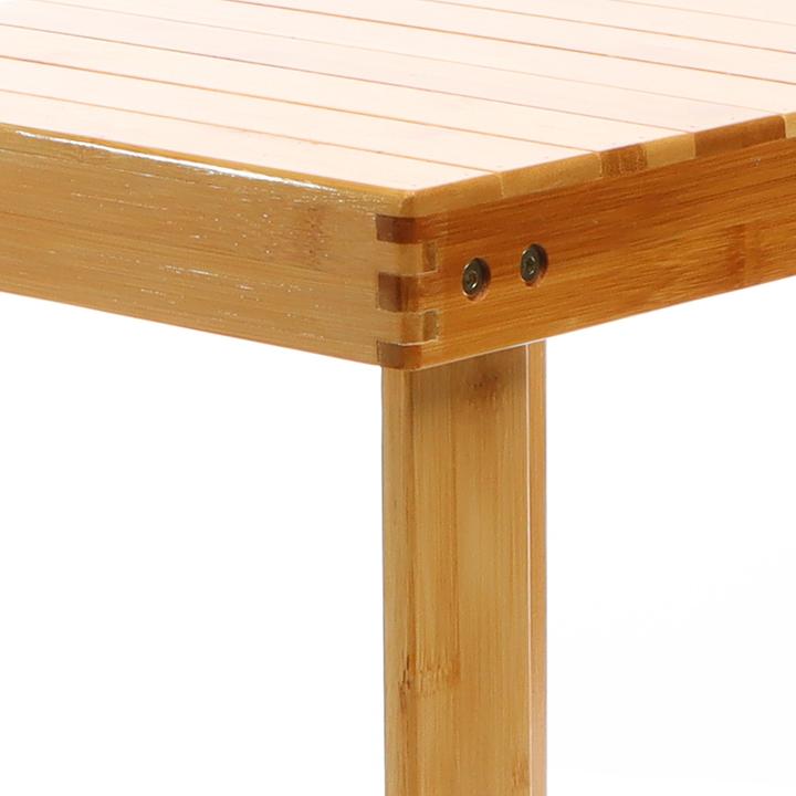 Immagine prodotto Toboli Sgabello con seduta 440x280x408mm Tavolino di bambù Tavolino finale Sgabello da bagno in legno con