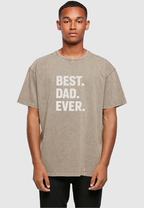 Image du produit Merchcode Fathers Day - Meilleur papa de tous les temps Tee surdimensionné acide délavé lourd - 112789 (XXL)