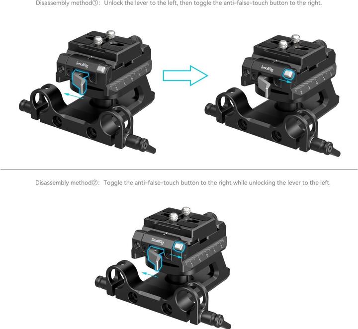 Produktbild SmallRig 4233 Universal Arca Swiss Height Adjustable Mount Plate Kit