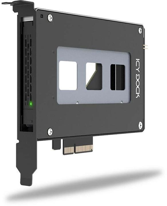 Actual product image Icydock ICY DOCK removable frame U.2/U.3 NVMe SSD f. PCIe slot
