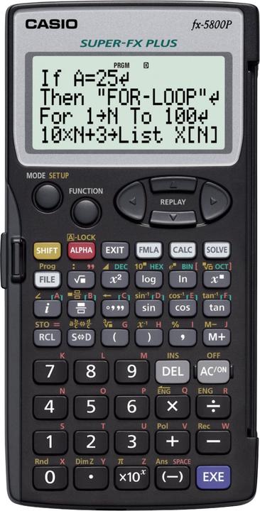 Casio FX 5800 P (Batterijen)