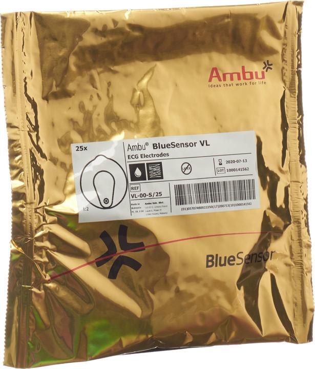 Ambu BLUE SENSOR EKG Elekt VL Druckknopf 25 Stk