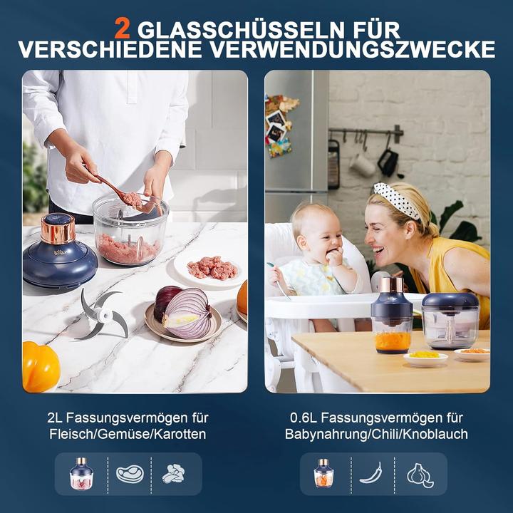 Produktbild Bear Rock Doppelhäcksler (2000 ml, 300 W)