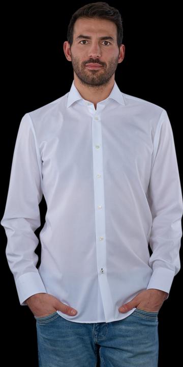 The Basics Hemd Modern Fit Hai bügelleicht white