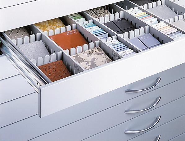 Produktbild C+P Zeichnungsschrank, DIN A0, 8 Schubladen, Höhe 760 mm, viridingrün