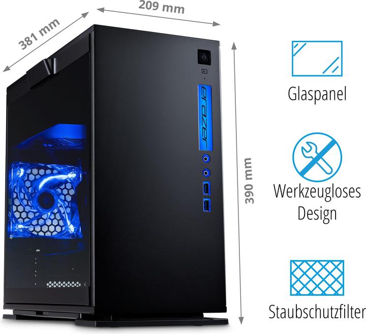 Produktbild Medion Erazer Engineer P10 RTX 3060 (Intel Core i5-12400F, 16 GB, 512 GB, GeForce RTX 3060)