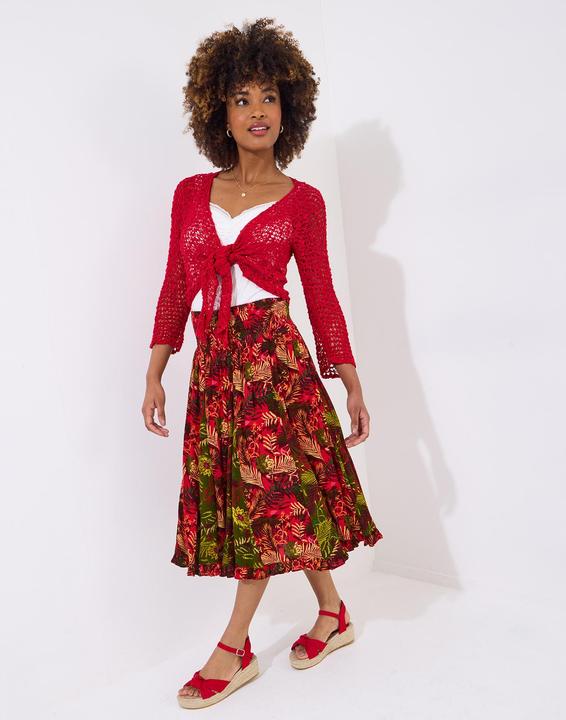 Image du produit Joe Browns Palm Print Godet Skater Skirt (38)