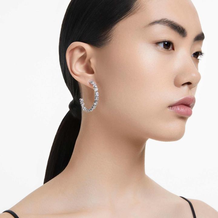 Produktbild Swarovski Mesmera Kreolen Verschiedene Schliffe Weiss (Metall)