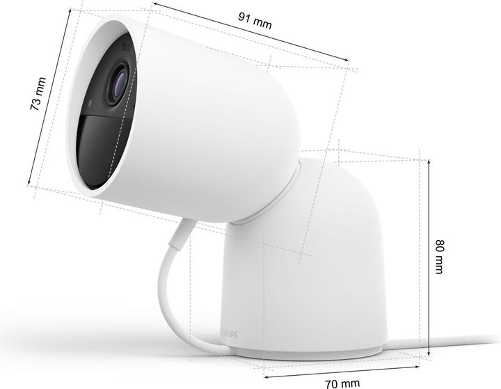 Immagine prodotto Philips Hue Secure Wired Camera con supporto (1920 x 1080 Pixels)
