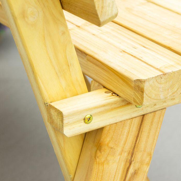 Image du produit Swisshandel24 Banc de jardin 2 places banc de parc en bois banc jusqu'à 220 kg banc banc de terrasse avec dossier
