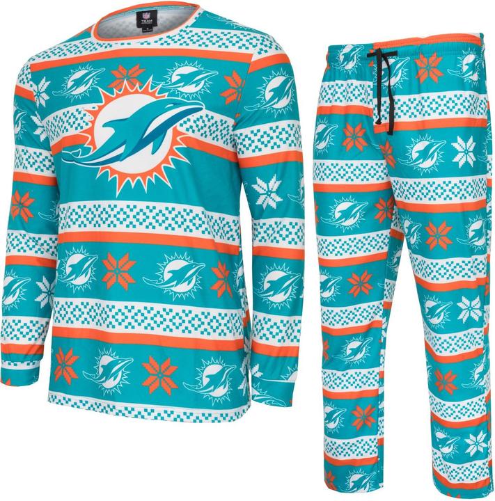 Produktbild Foco NFL Winter XMAS Pyjama Schlafanzug Miami Dolphins - L (L)