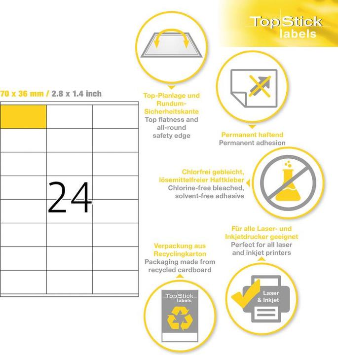 Actual product image TopStick HERMA Universal Labels