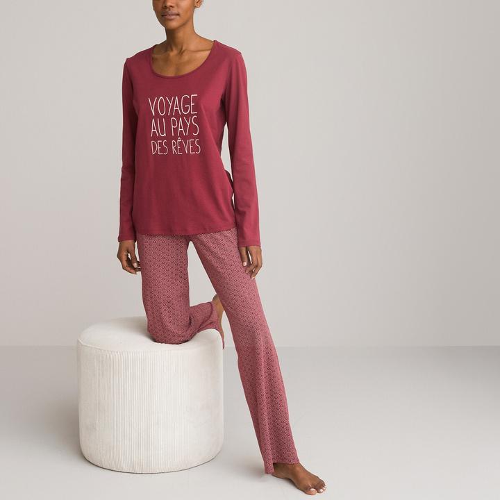 La Redoute Collections Pyjama mit langen Ärmeln aus Baumwoll-Jersey (48, 50)