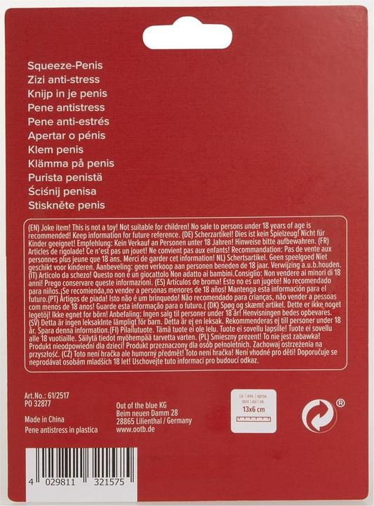 Actual product image NoName Plasticine penis antistress
