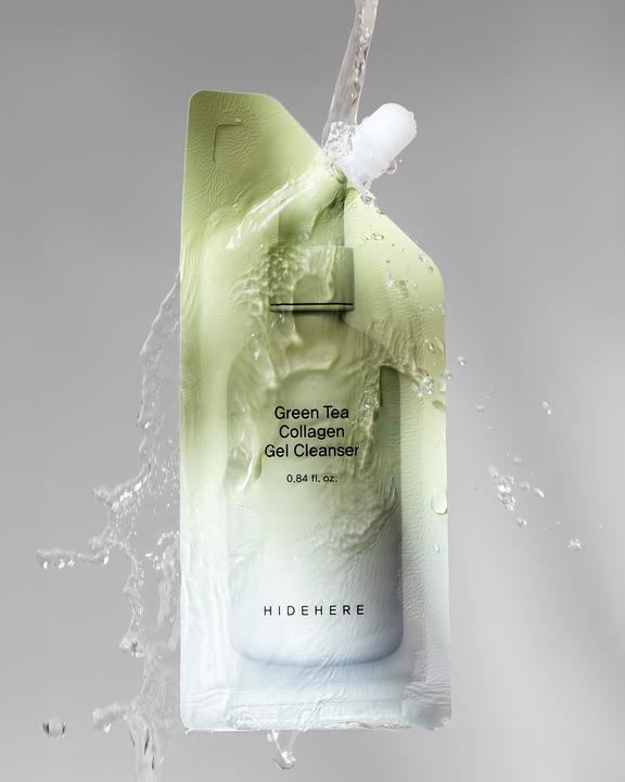 Actual product image Hidehere Green Tea Collagen Gel Cleanser 25ml (Gel, 25 ml)
