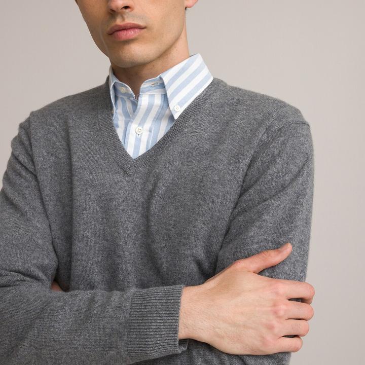 Image du produit La Redoute Collections Pull avec col en V (S)