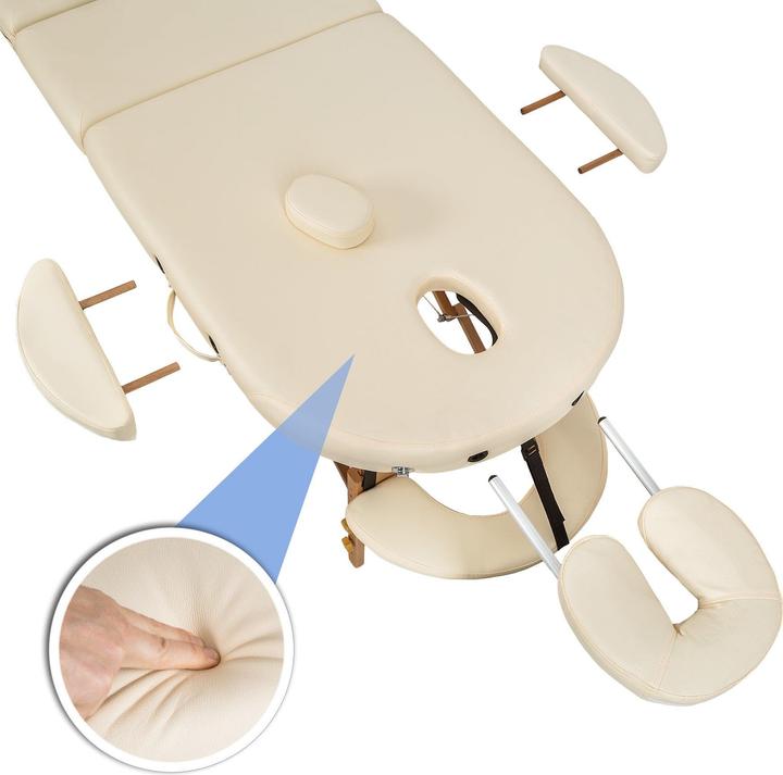 Actual product image tectake Massage table oval with 5 cm padding + rolls